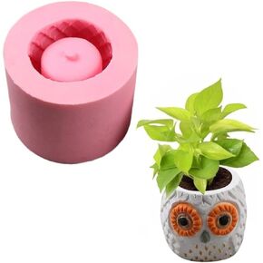 Owl Silicone Resin Flower Pot Molds,Ceramic Clay Pots Mold Planter Silicone Mould ,Flowerpot Silicone Concrete Mold for Home Decoration Table Crafts Making