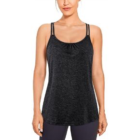 BLEVONH Women's Workout Tank Tops Racerback Loose Fit Yoga Shirts Scoop Neck Sleeveless Running Gym Tank Top