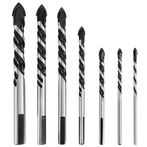 Masonry Drill Bit Set - 3-12 mm Carbide Tip Concrete Ceramic Glass Tile Hex Shank Drilling Bits for Drilling Wood, Brick, Plastic, Cement