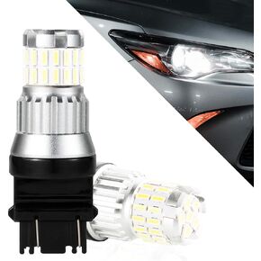 مصباح RACOONA 3157 LED، لمبة الضوء العكسي، ملحقات السيارة فائقة السطوع منخفضة الطاقة 3157 4157 3057 3156 مصابيح LED مع جهاز عرض، ذيل إيقاف الفرامل، لمبة إضاءة LED للسيارات والشاحنات والدراجات النارية (أحمر)
