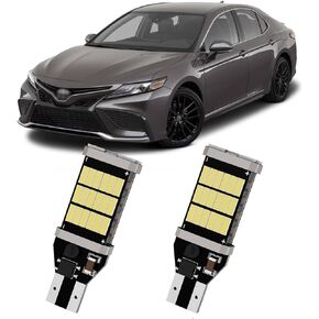 XFLHEHD 2PCS Camry LED Reverse Light Bulbs Fits for 2000-2022 Toyota Camry, 6500K White Super Bright Backup Reverse Lights, 2835 45-SMD Chipsets Error Free, Upgraded Backup Reverse Bulb Replacement