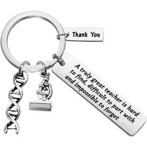 FUSTMW Science Teacher Gifts Keychain Thank You Gift for Chemistry Biology Physics Teachers Appreciation Gifts Scientist Gift