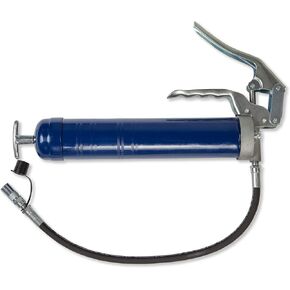 Lincoln 1133 Heavy Duty Pistol Grip Grease Gun with 2-Way Loading, 18-Inch Whip Flex Hose with Coupler, Virtually No Grease Bypass, Easy One-Hand Operation, 6,000 PSI