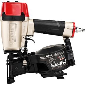 meite Roofing Nailer, Pneumatic Coil Roofing Nail Gun, Compatible with 15 Degree 7/8" to 1-3/4" Coil Roofing Nails, Lightweight Roofing Tools with Adjustable Nail Depth, Safety Switch (CN45R)
