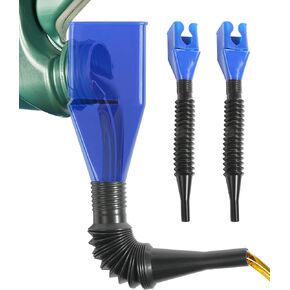 RACOONA 2 Pcs Funnels for Automotive Use,Flexible Draining Tool Snap Funnel,Draining Oil Snap Plastic Funnel,Hand-Free Funnel with Hose,Car Accessories Spill-Free Funnel for Automotive Engine Oil