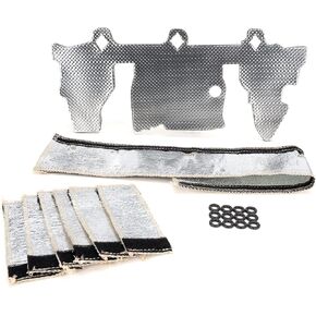 010378 Upgrade Fuel Rail and Injector Cover Kit,Fuel Rail & Injector Heat Shield Kit Compatible with 1997-2004 Jeep Wrangler TJ Grand Cherokee 4.0L Engine