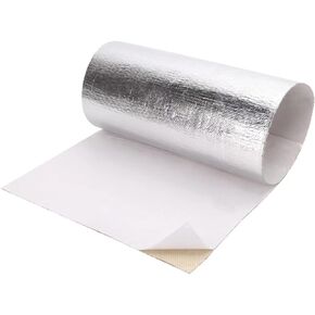 HANSWAY Aluminized Heat Shield Thermal Barrier Adhesive Backed Heat Mat (12''X12'')
