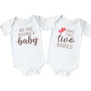 Make That TWO babies Funny Twin Baby Announcement, Twins Pregnancy Announcement For Grandparents, Surprise Husband Baby Reveal, Rainbow Baby Announcement Twins.