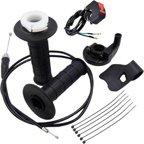 LYMOPYLB Mini Bike Throttle Assembly Throttle Cable Compatible with 50cc 90cc 110cc 125cc 140cc 150cc 200cc & 250cc 4-stroke, Kill ON-OFF Switch Compatible with Coleman CT200U CT200U-EX BT200X