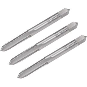 uxcell Machine Tap 10-32 UNF Thread H2 Class 3 Flutes High Speed Steel Screw Threading Tap Tapping Tool 3pcs