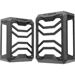 Tyger Auto TG-TG7J83338 Tail Light Guards Covers Compatible with 2007-2018 Jeep Wrangler JK (Not for JL) | Textured Black | Cast Aluminum Alloy | Powder Coated