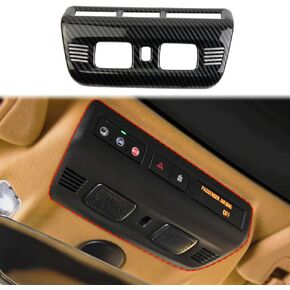 crosselec Roof Reading Light Lamp Cover Trim Kit for Chevrolet Corvette C8 2020-2024 (Carbon Fiber Style)