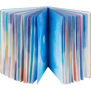 SIIXU Starry Sky Writing Journal for Women, Men, Unique Colorful Blank Notebook for Daily Notes, Gratitude, Dreams or Planning, 7.5" x 10.2", 160 Pages, 2 Bookmarks, Large, Hardcover, Unlined