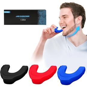 CJing Jaw Exerciser for Men & Women –Jaw Exerciser –3 Resistance Levels Silicone Facial Exerciser – Powerful Jaw Trainer for Beginner, Intermediate & Advanced Users