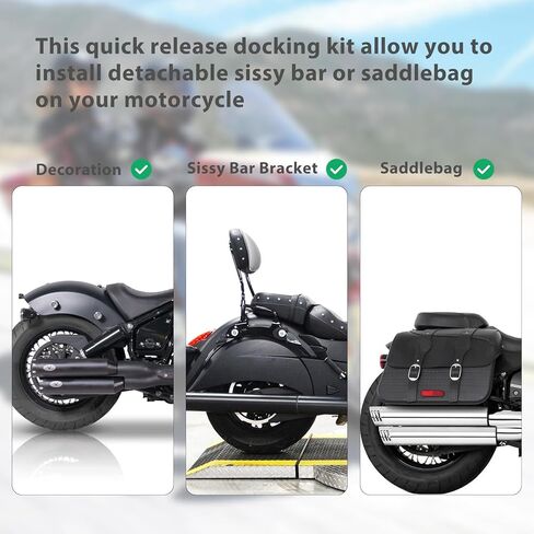 FHV الإفراج السريع السرج سيسي بار مسند الظهر مجموعة بكرات التثبيت للزعيم الهندي الزعيم تشالنجر دارك هورس رودماستر 2014-2022 4 نقاط لرسو السفن مجموعة أدوات الملحقات in Kuwait