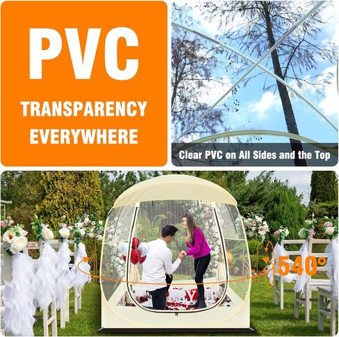 VELIAR1913 Pop-Up Bubble Tent- Featuring a Removable Top Cover, 3 Ventilation Ports, and a Removable Floor -Outdoor Sport Tent for 1-6 People in Saudi Arabia