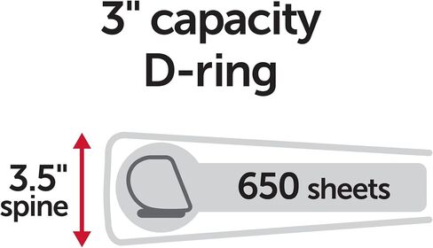 Office Depot® Brand Heavy-Duty D-Ring View Binder, 3" Rings, 54% Recycled, Purple in Saudi Arabia
