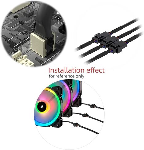 كابل مقسم مروحة URELEGAN 3 طرق 4 دبوس PWM، كابل تمديد مروحة الكمبيوتر 12 بوصة، محول مقسم مروحة 1 إلى 3 [مضفر بأكمام] للكمبيوتر ATX Case 4-Pin/3-Pin كابل مروحة تبريد 2 حزمة in Kuwait