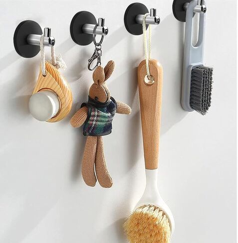 خطافات مغناطيسية من qinwuwu على شكل حرف L من الفولاذ المقاوم للصدأ للثلاجة والشواء والشواء والخطافات المغناطيسية لتعليق المناشف ومعطف المفاتيح في الأماكن المغلقة والخارجية 2 حزم in Kuwait