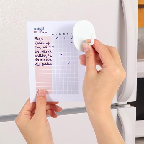 Dlilise Magnetic Hooks, 15LBS Heavy Duty Magnetic Hooks for Refrigerator and Fridge, Strong Magnetic Hooks for Hanging, for Cruise Cabins, Kitchen, Coat, Towel, Classroom, Grill, Pack of 4 (White) in Kuwait