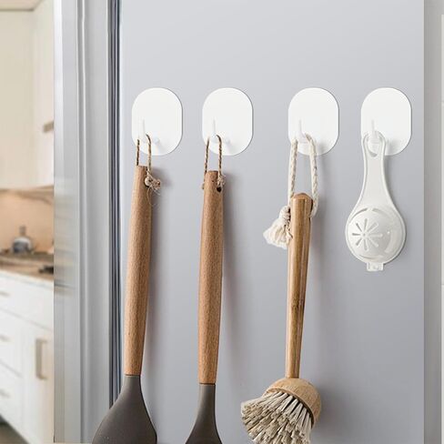 Dlilise Magnetic Hooks, 15LBS Heavy Duty Magnetic Hooks for Refrigerator and Fridge, Strong Magnetic Hooks for Hanging, for Cruise Cabins, Kitchen, Coat, Towel, Classroom, Grill, Pack of 4 (White) in Kuwait