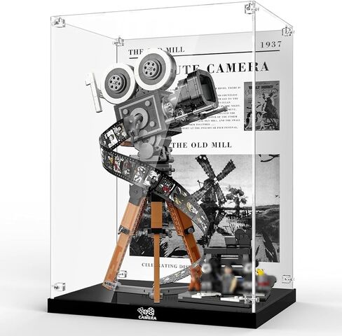 NAOCARD Acrylic Display Case for Lego 21341 Disney Hocus Pocus: The Sanderson Sisters' Cottage Building Bricks, Dustproof Display Box, Customized Decorative Box & HD Painted Background in Kuwait