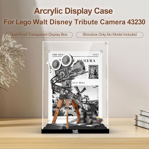 NAOCARD Acrylic Display Case for Lego 21341 Disney Hocus Pocus: The Sanderson Sisters' Cottage Building Bricks, Dustproof Display Box, Customized Decorative Box & HD Painted Background in Kuwait