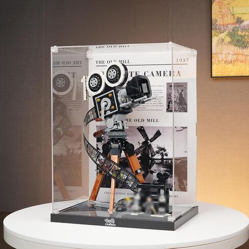 NAOCARD Acrylic Display Case for Lego 21341 Disney Hocus Pocus: The Sanderson Sisters' Cottage Building Bricks, Dustproof Display Box, Customized Decorative Box & HD Painted Background in Kuwait