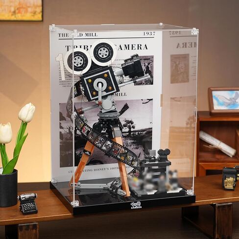 NAOCARD Acrylic Display Case for Lego 21341 Disney Hocus Pocus: The Sanderson Sisters' Cottage Building Bricks, Dustproof Display Box, Customized Decorative Box & HD Painted Background in Kuwait