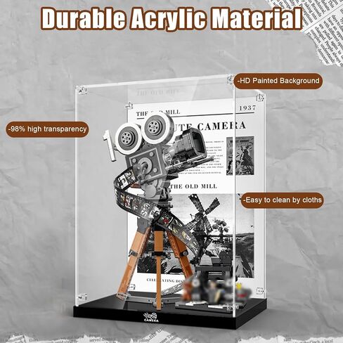 NAOCARD Acrylic Display Case for Lego 21341 Disney Hocus Pocus: The Sanderson Sisters' Cottage Building Bricks, Dustproof Display Box, Customized Decorative Box & HD Painted Background in Kuwait