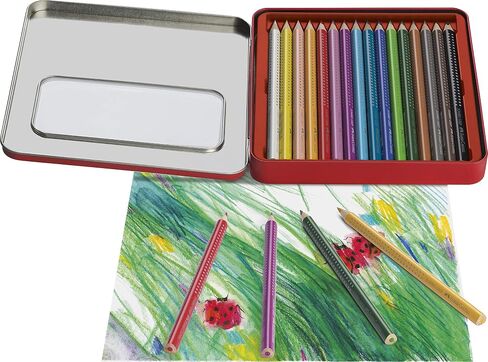 Faber - Castell Jumbo Grip Colour Pencils Tin in Saudi Arabia