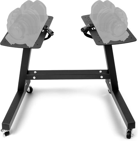 Liitrton حامل دمبل قابل للتعديل، حامل باور بلوك، حامل دمبل مع أشرطة قابلة للتعديل، لا تتضمن أوزان، مناسب لتدريب القوة واللياقة البدنية في صالة الألعاب الرياضية، آمن ومريح in Kuwait