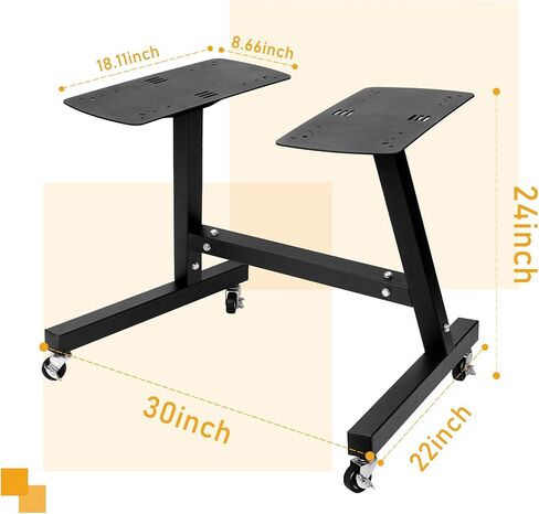 Liitrton حامل دمبل قابل للتعديل، حامل باور بلوك، حامل دمبل مع أشرطة قابلة للتعديل، لا تتضمن أوزان، مناسب لتدريب القوة واللياقة البدنية في صالة الألعاب الرياضية، آمن ومريح in Kuwait