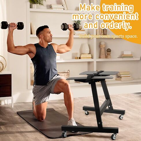 Liitrton حامل دمبل قابل للتعديل، حامل باور بلوك، حامل دمبل مع أشرطة قابلة للتعديل، لا تتضمن أوزان، مناسب لتدريب القوة واللياقة البدنية في صالة الألعاب الرياضية، آمن ومريح in Kuwait