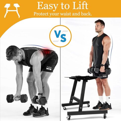 Liitrton حامل دمبل قابل للتعديل، حامل باور بلوك، حامل دمبل مع أشرطة قابلة للتعديل، لا تتضمن أوزان، مناسب لتدريب القوة واللياقة البدنية في صالة الألعاب الرياضية، آمن ومريح in Kuwait