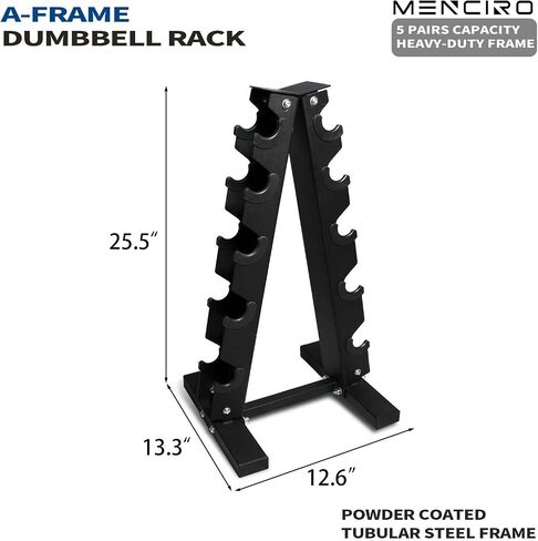 MENCIRO A-Frame Dumbbell Rack Stand Only, Metal Weight Storage Rack for Dumbbells, Weight Holder Rack for Home Gym in Saudi Arabia