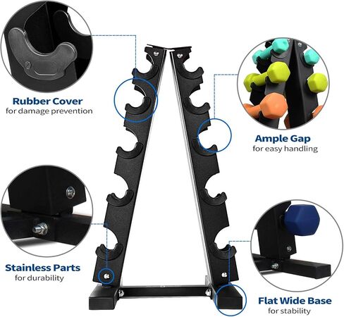 MENCIRO A-Frame Dumbbell Rack Stand Only, Metal Weight Storage Rack for Dumbbells, Weight Holder Rack for Home Gym in Saudi Arabia