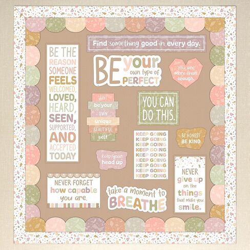 Light Brown Better Than Paper® Bulletin Board Roll and Teacher Created Resources Everyone is Welcome Painted Dots Straight Rolled Border Trim (TCR8912) in Saudi Arabia