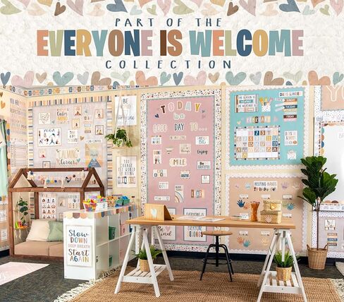 Light Brown Better Than Paper® Bulletin Board Roll and Teacher Created Resources Everyone is Welcome Painted Dots Straight Rolled Border Trim (TCR8912) in Saudi Arabia
