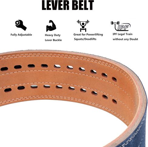 10MM Weight Power Lifting Leather Lever Pro Belt Gym Training Black-Weightlifting Belt for Men and Women – Support Back and Core During Heavy Powerlifting Deadlifts and Squats in Saudi Arabia