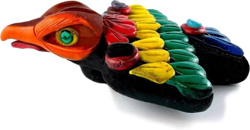 صافرة النسر الأزتيك الأصلية من ELTRICOLOR مصنوعة من المكسيك خصيصًا للأنشطة الخارجية والاستمتاع بالمرح. 125 ديسيبل-سيلباتو أزتيكا دي أغيلا كالفا هيتشو في المكسيك. (ألوان متنوعة) in Kuwait