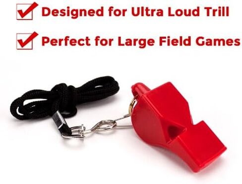 Crown Sporting Goods Ultra Loud High Pitch Red Plastic Whistle in Saudi Arabia