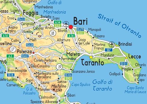 Italy Physical Poster Map - 16.5 x 23.3 inches - Paper Laminated in Saudi Arabia