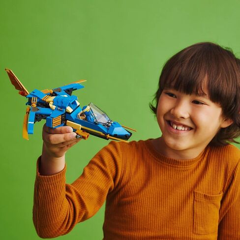 LEGO NINJAGO Jay’s Lightning Jet EVO 71784, Upgradable Toy Plane, Ninja Airplane Building Set, Collectible Birthday Gift Idea for Grandchildren, Kids, Boys and Girls Ages 7 and Up in Saudi Arabia