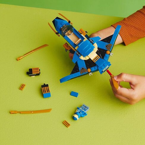 LEGO NINJAGO Jay’s Lightning Jet EVO 71784, Upgradable Toy Plane, Ninja Airplane Building Set, Collectible Birthday Gift Idea for Grandchildren, Kids, Boys and Girls Ages 7 and Up in Saudi Arabia