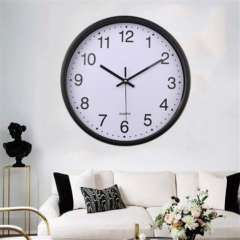 TXY Wall Clock Mute Movement Creative Watch with Simple Modern Design Silent Clock for Home Living Room Decoration (10in (25cm)) in Saudi Arabia