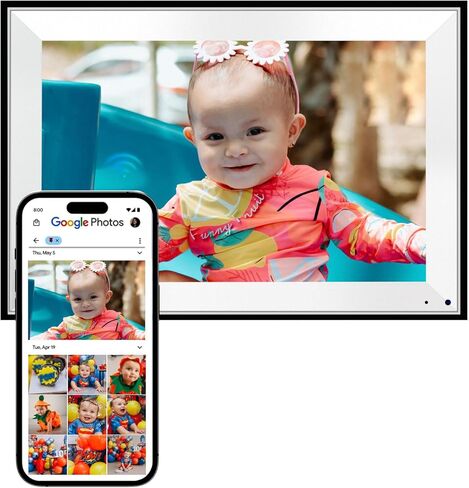 إطار Cozyla: إطار صور رقمي مقاس 32 بوصة مع شاشة كبيرة، وإطار صور إلكتروني WiFi مع مساحة تخزين غير محدودة وبدون اشتراك، وشاشة غير لامعة مضادة للوهج، والمشاركة عبر التطبيق، والبريد الإلكتروني، وصور Google، والويب in Kuwait