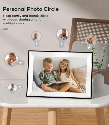 إطار Cozyla: إطار صور رقمي مقاس 32 بوصة مع شاشة كبيرة، وإطار صور إلكتروني WiFi مع مساحة تخزين غير محدودة وبدون اشتراك، وشاشة غير لامعة مضادة للوهج، والمشاركة عبر التطبيق، والبريد الإلكتروني، وصور Google، والويب in Kuwait