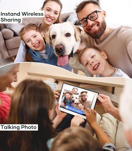 إطار Cozyla: إطار صور رقمي مقاس 32 بوصة مع شاشة كبيرة، وإطار صور إلكتروني WiFi مع مساحة تخزين غير محدودة وبدون اشتراك، وشاشة غير لامعة مضادة للوهج، والمشاركة عبر التطبيق، والبريد الإلكتروني، وصور Google، والويب in Kuwait
