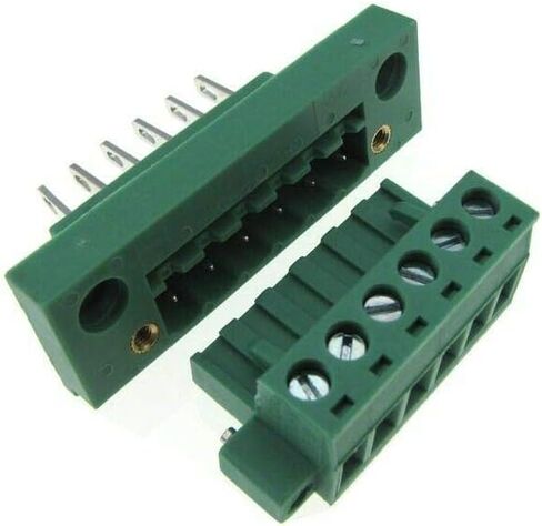 HQ 6-Pin 5.08mm برغي طرفي كتلة المكونات شفة مغطاة - لوحة جبل in Kuwait